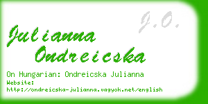 julianna ondreicska business card